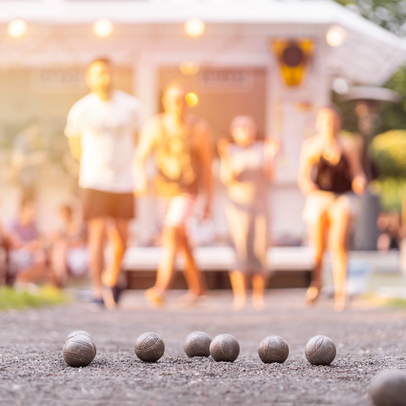 people playing bocce ball